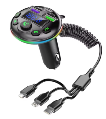 Modulator auto cu LED RGB QC81 BT FM Handsfree USB